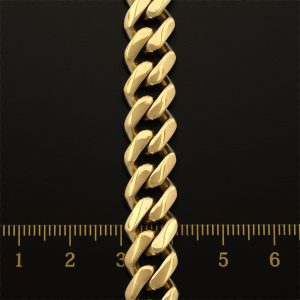 9ct Yellow Gold Cuban Chain 24″ 10.5mm