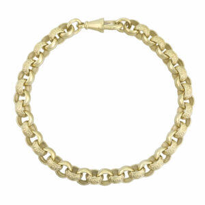 9ct Yellow Gold Belcher Bracelet 6&#8243; 7mm