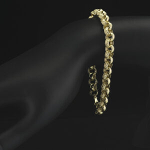 9ct Yellow Gold Belcher Bracelet 6&#8243; 7mm