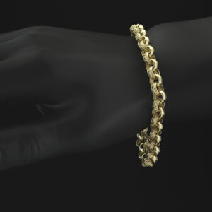 9ct Yellow Gold Belcher Bracelet 6&#8243; 7mm