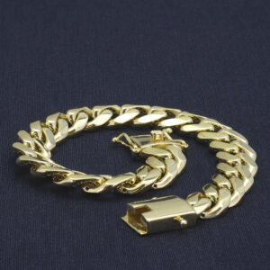 9ct Yellow Gold Cuban Bracelet 8″ 10mm