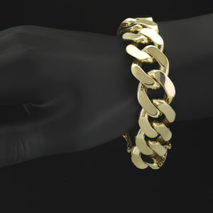 9ct Yellow Gold Cuban Bracelet 8.5″ 20mm