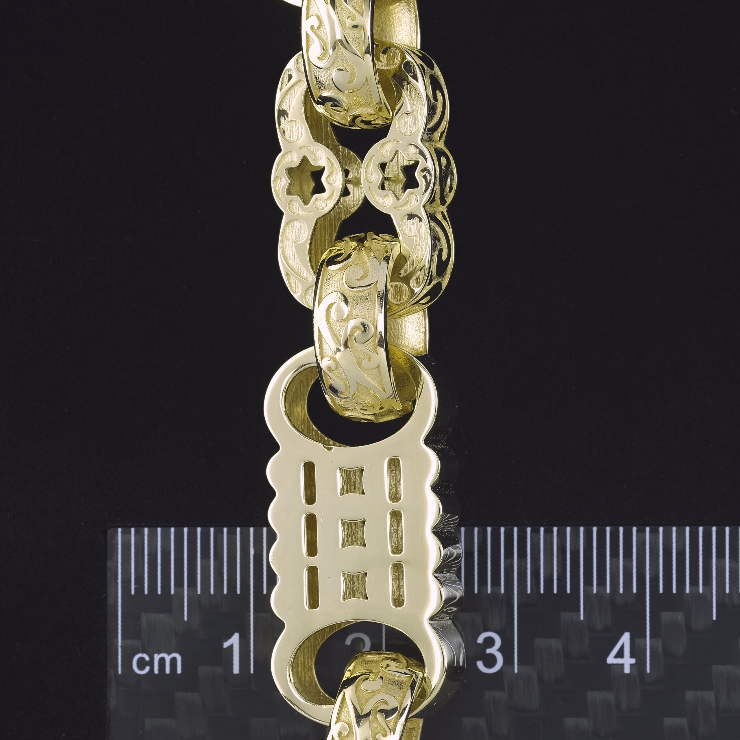 THE BLING KING Set Gioielli Lussuoso Catena A T Con Stelle E Barre – Collana E Bracciale Placcati Oro 18 Carati, 9mm, Ipoallergenici, Gioielli Uomo E Donna
