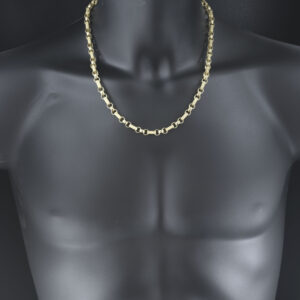 9ct Yellow Gold Gypsy Link Chain 22″ 7mm