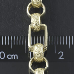 9ct Yellow Gold Gypsy Link Chain 22″ 7mm