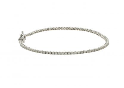 18ct White gold 1.80ct round diamond tennis bracelet