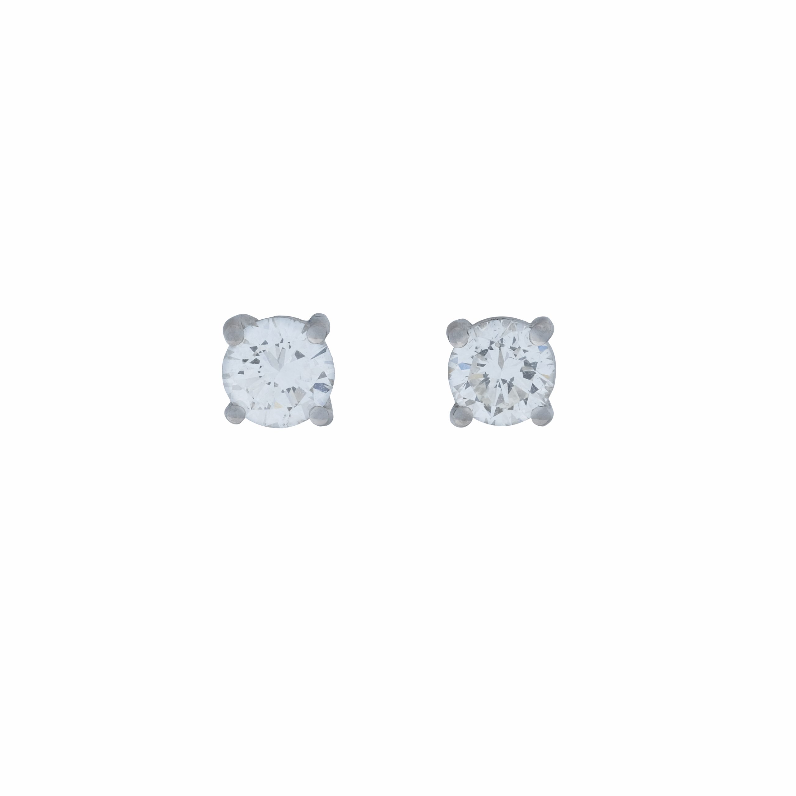 18ct White Gold 1.15ct Round Diamond Studs