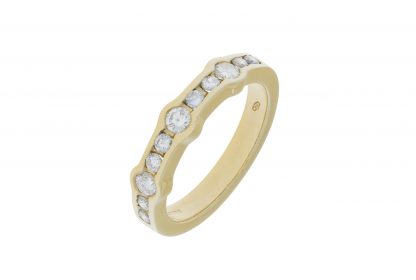 18ct Yellow Gold 0.50ct Diamond Half Eternity Ring