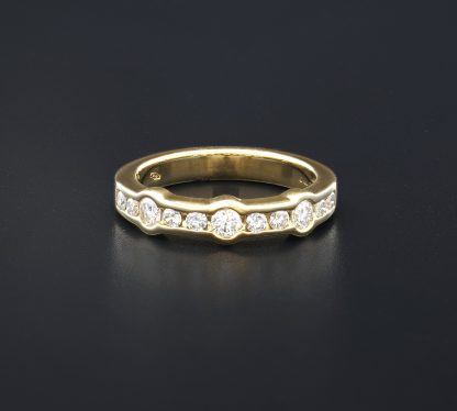 18ct Yellow Gold 0.50ct Diamond Half Eternity Ring