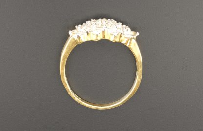 18ct Yellow gold 0.40ct diamond boat cluster ring