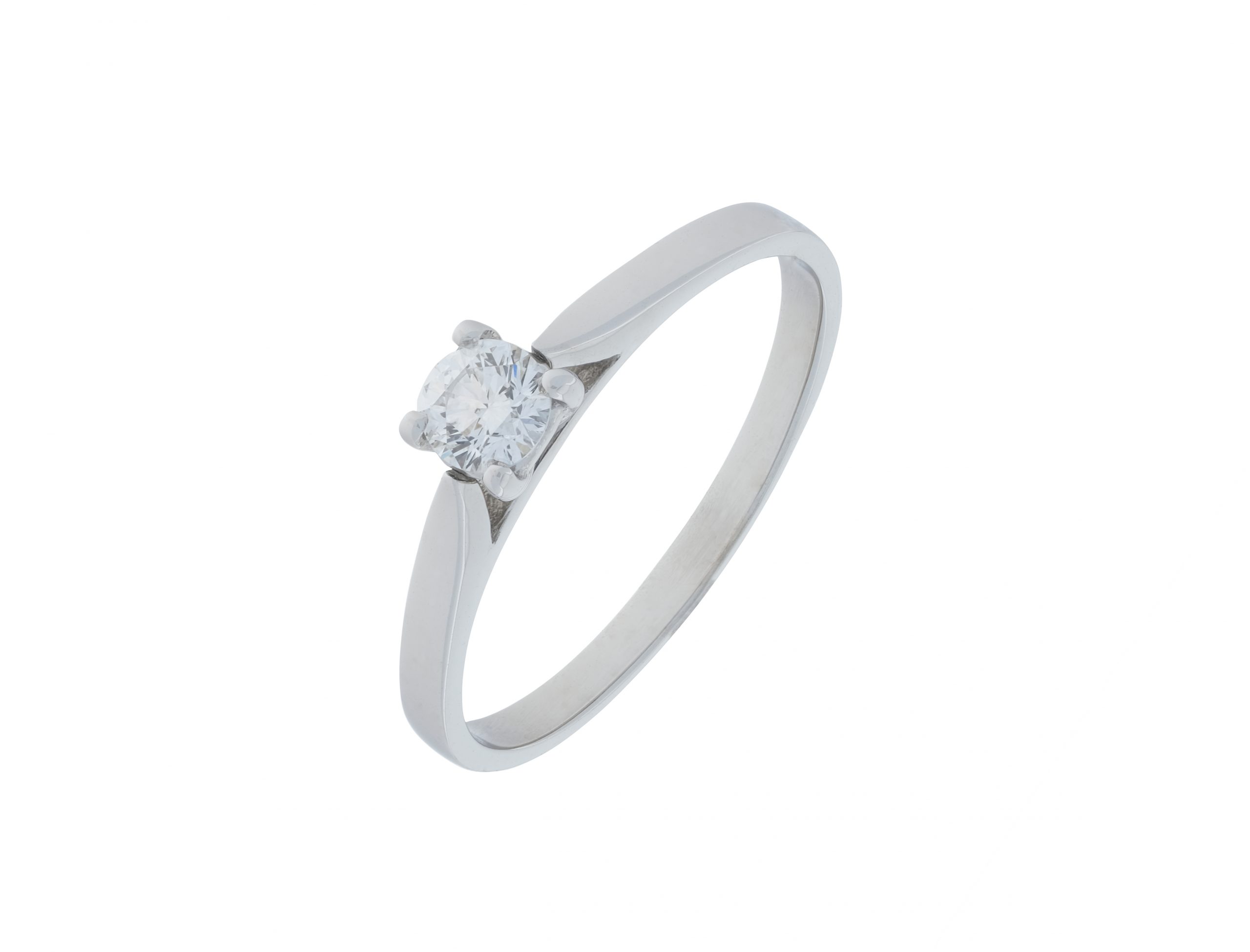 18ct White Gold 0.25ct Diamond Solitaire Ring
