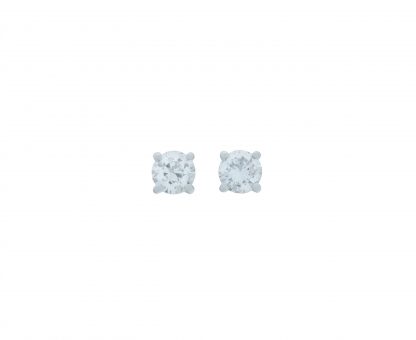 18ct white gold 0.42ct round diamond studs