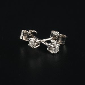 18ct White Gold 0.14ct Round Diamond Studs