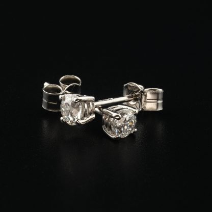 18ct White Gold 0.38ct Round Diamond Studs