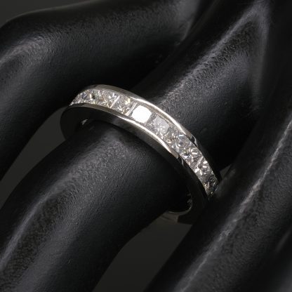 Platinum 1.17ct Half Eternity Diamond Band - Image 2