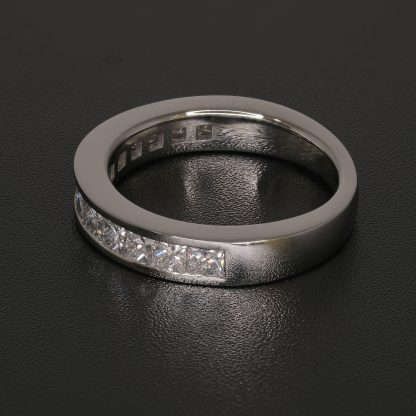 Platinum 1.17ct Half Eternity Diamond Band - Image 4