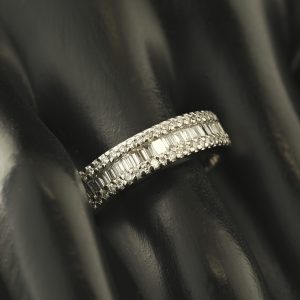 18ct White Gold 0.56ct Diamond Half Eternity Ring