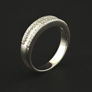 18ct White Gold 0.56ct Diamond Half Eternity Ring