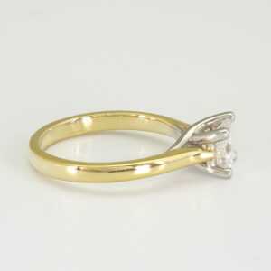 18ct Yellow Gold 0.70ct Princess Cut Diamond Solitaire Ring