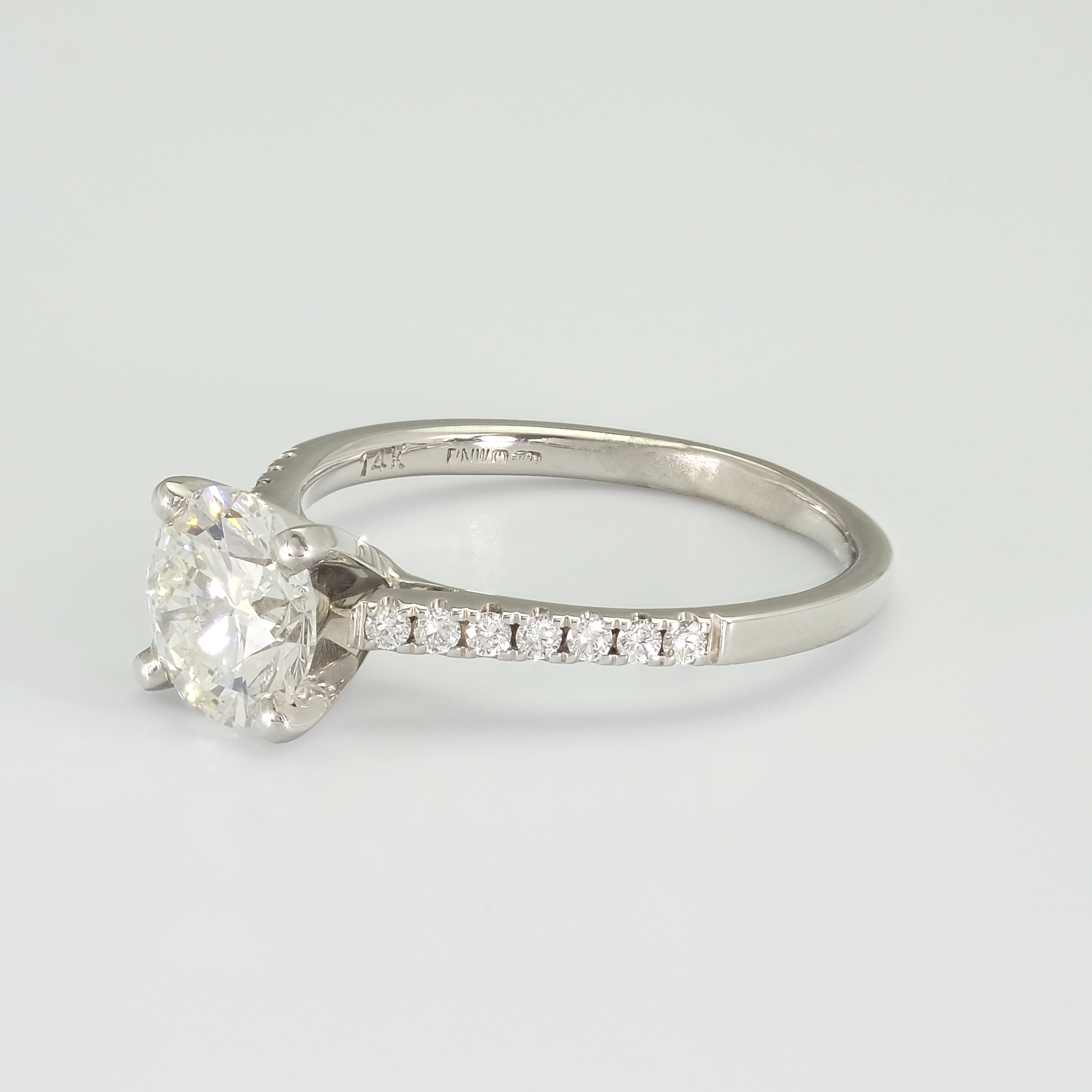 14ct White Gold 1.25ct Diamond Ring - Image 3