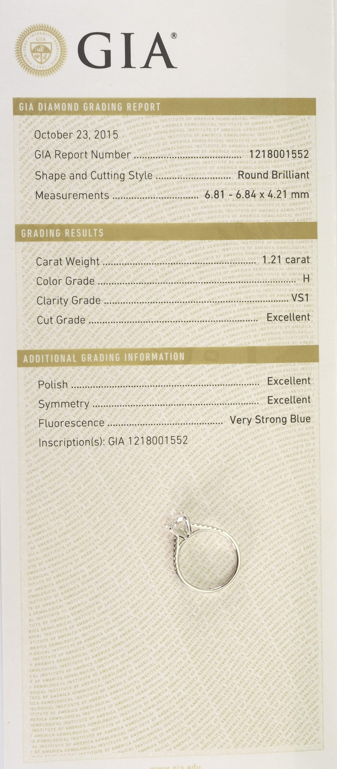 14ct White Gold 1.25ct Diamond Ring - Image 5