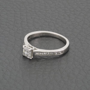 Platinum 0.50ct Princess Cut Diamond Ring