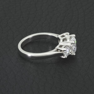 Platinum 2.36ct Diamond Three Stone Ring