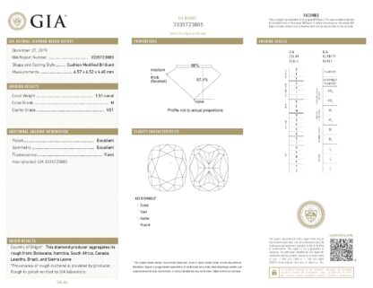 Platinum 1.96ct Cushion Cut Diamond Halo Ring - Image 2
