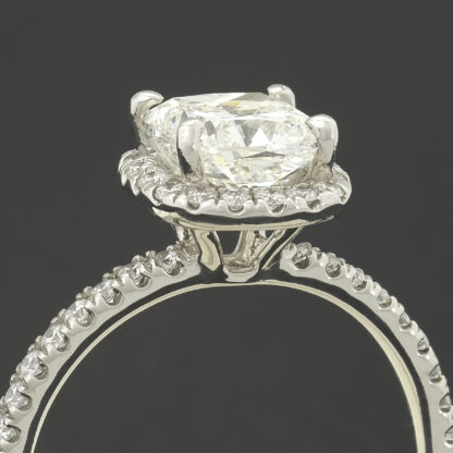 Platinum 1.96ct Cushion Cut Diamond Halo Ring - Image 3