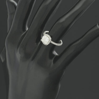 Platinum 1.96ct Cushion Cut Diamond Halo Ring - Image 6
