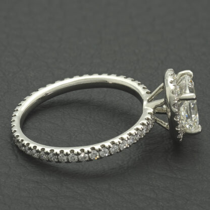 Platinum 1.96ct Cushion Cut Diamond Halo Ring - Image 4