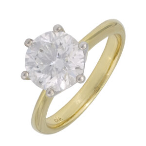 18ct Yellow Gold 2.03ct Diamond Solitaire Ring