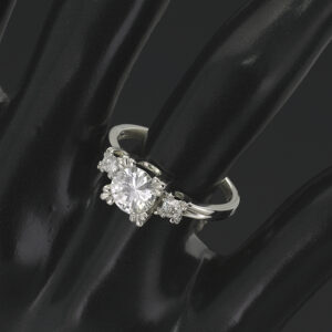 Platinum 1.11ct Diamond Three Stone Ring