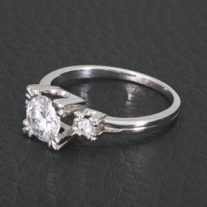 Platinum 1.11ct Diamond Three Stone Ring