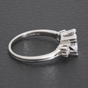 Platinum 1.11ct Diamond Three Stone Ring