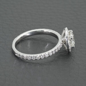 14ct White Gold 1.10ct Diamond Halo Ring