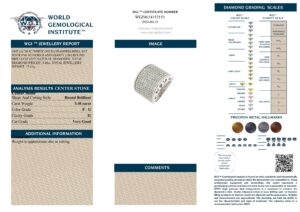 10ct White Gold 5.40ct Diamond Band Ring