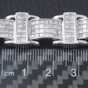 14ct White Gold 27.70ct Diamond Bracelet 8.5&#8243; 14mm