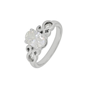 Platinum 1.00ct Oval Diamond Ring