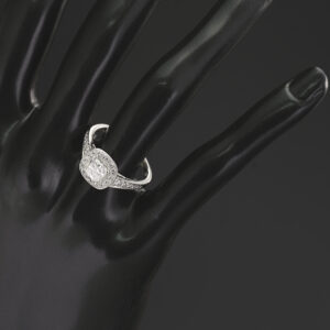 Platinum 1.30ct Diamond Halo Ring