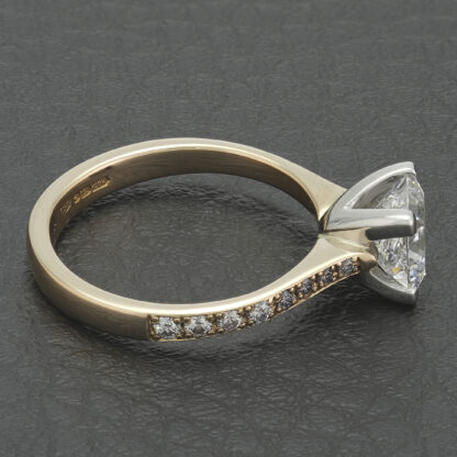 18ct Rose Gold 0.95ct Princess Cut Diamond Ring - Image 4