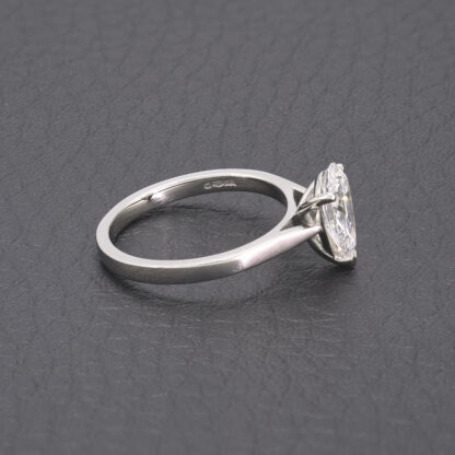 Platinum 1.01ct Pear Diamond Solitaire Ring - Image 3