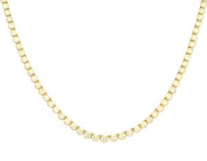 18ct Yellow Gold 10.00ct Diamond Tennis Necklace 18.5&#8221;