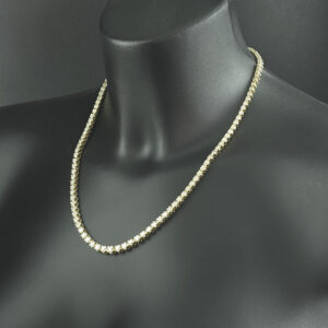 18ct Yellow Gold 10.00ct Diamond Tennis Necklace 18.5”