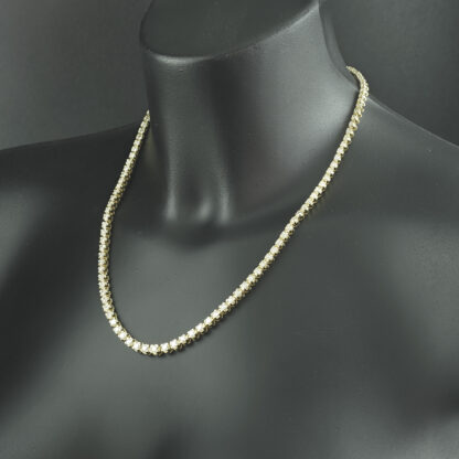 18ct Yellow Gold 10.00ct Diamond Tennis Necklace 18.5'' - Image 2