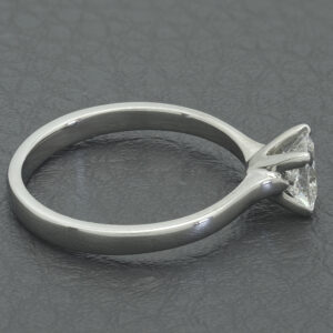 Platinum 0.53ct Princess Cut Diamond Solitaire Ring