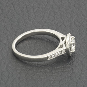 Platinum 0.65ct Diamond Halo Ring