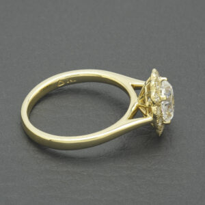 18ct Yellow Gold 1.35ct Diamond Cluster Ring