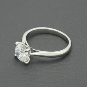 Platinum 1.42ct Round Brilliant Cut Diamond Solitaire Ring