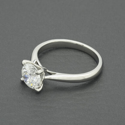 Platinum 1.42ct Round Brilliant Cut Diamond Solitaire Ring - Image 2
